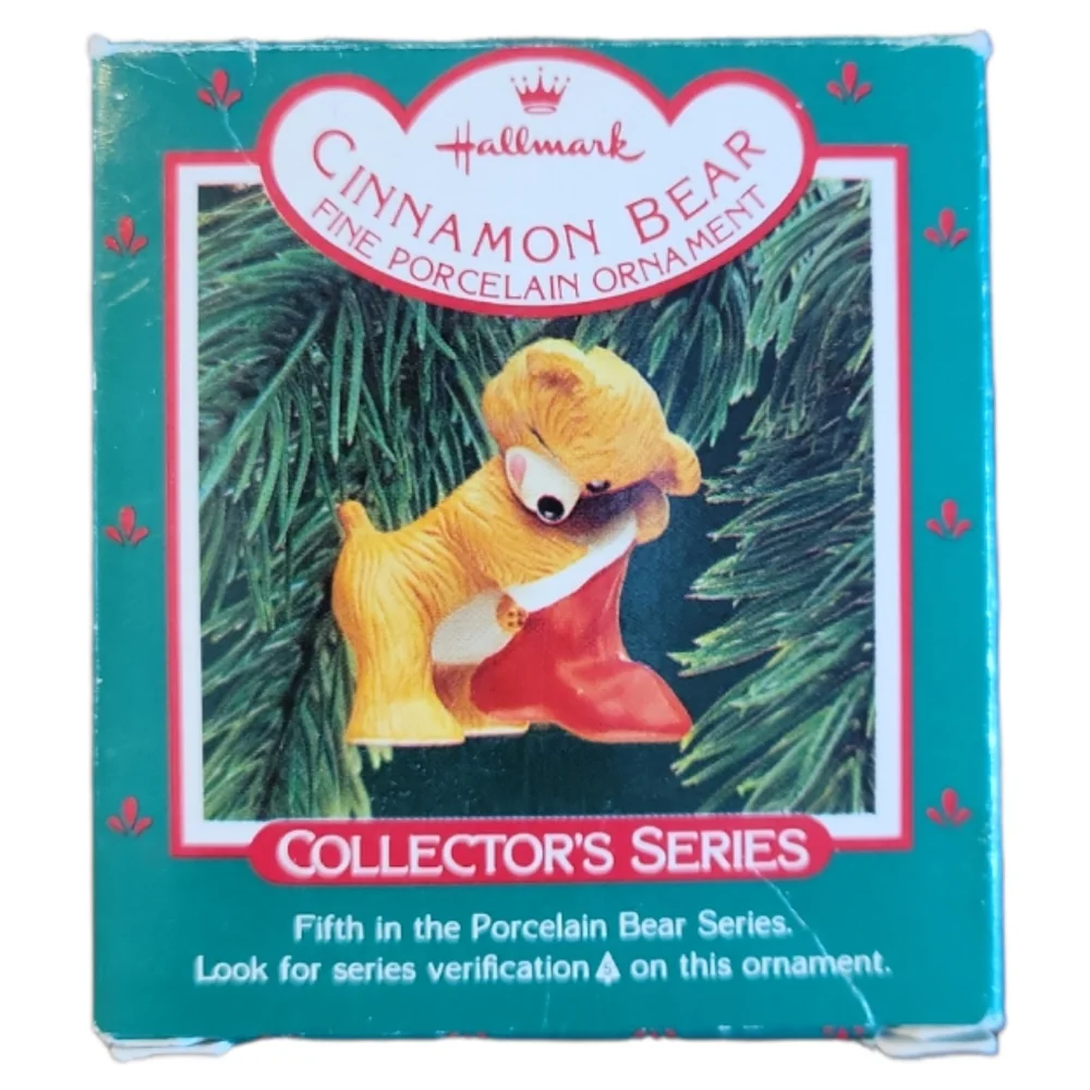 Vtg 1987 Hallmark 5th Collector's Series Keepsake Ornament Cinnamon Bear